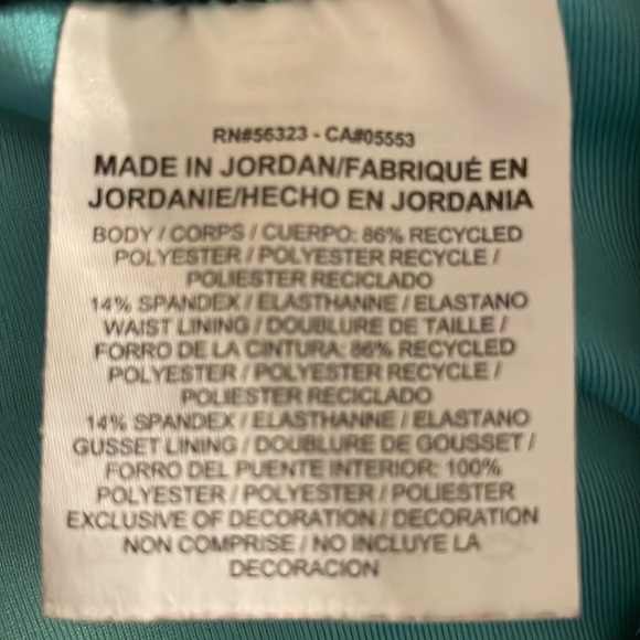 NIKE sz M green black crop workout leggings really good condition!” - Picture 6 of 7